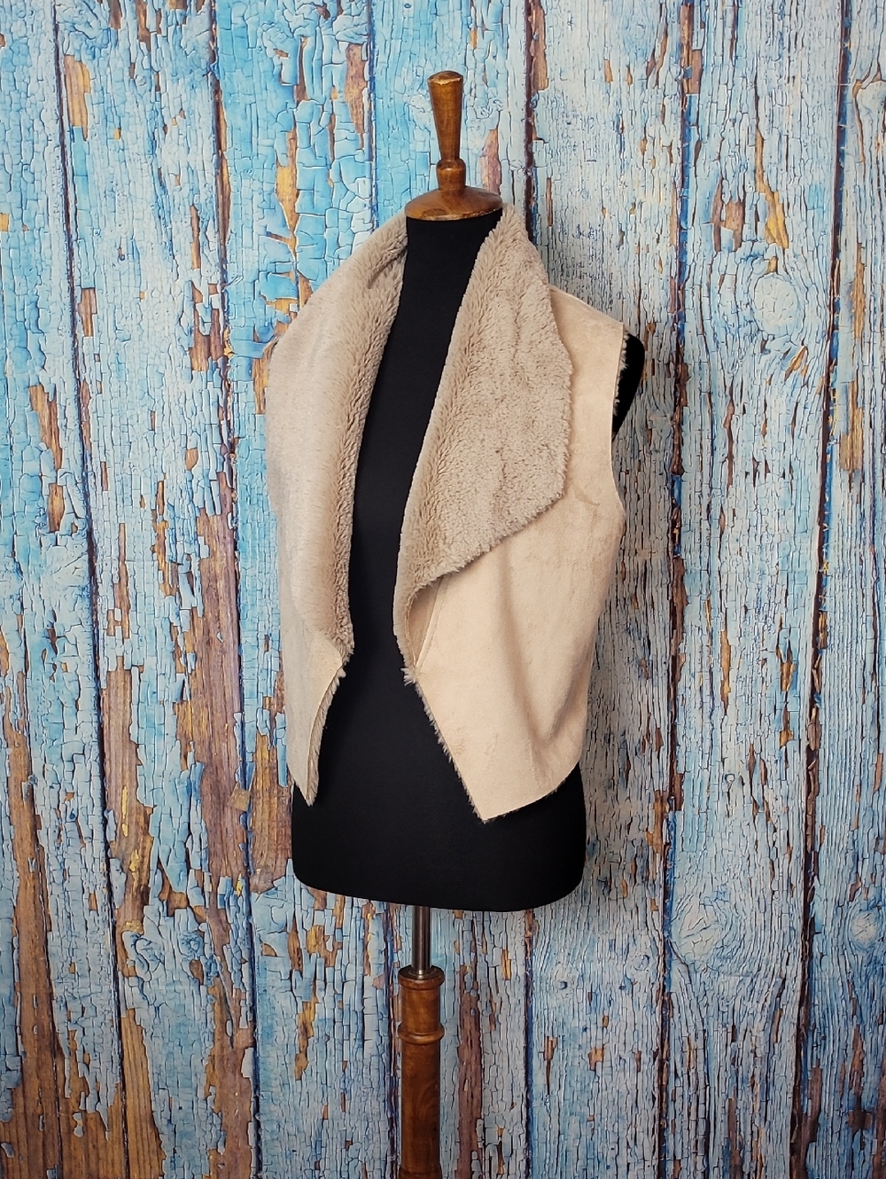 BB Dakota Plush Faux-Fur Suede Vest